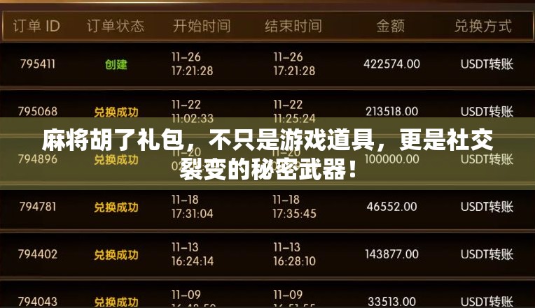 麻将胡了礼包，不只是游戏道具，更是社交裂变的秘密武器！