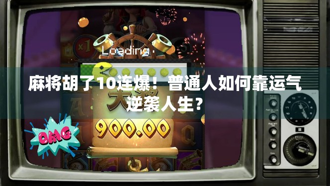 麻将胡了10连爆！普通人如何靠运气逆袭人生？