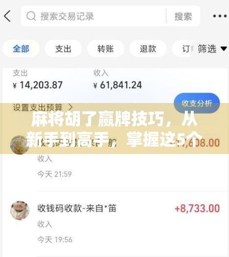 麻将胡了赢牌技巧，从新手到高手，掌握这5个核心策略轻松上分！