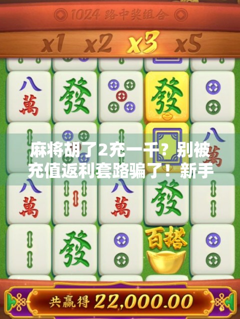 麻将胡了2充一千？别被充值返利套路骗了！新手必看避坑指南！