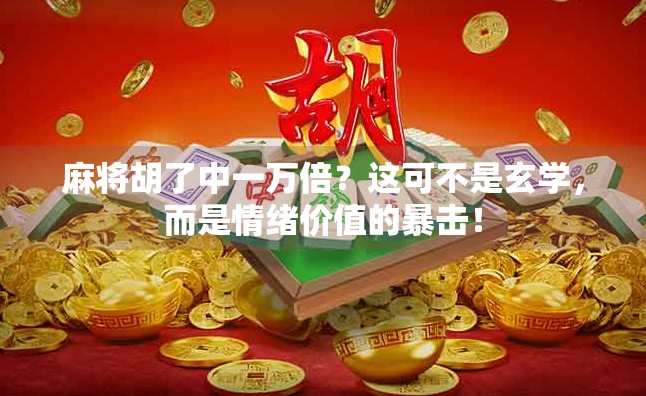 麻将胡了中一万倍？这可不是玄学，而是情绪价值的暴击！