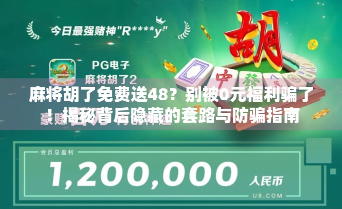 麻将胡了免费送48？别被0元福利骗了！揭秘背后隐藏的套路与防骗指南