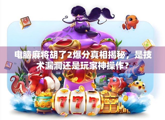 电脑麻将胡了2爆分真相揭秘，是技术漏洞还是玩家神操作？