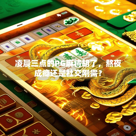 凌晨三点的PG麻将胡了,熬夜成瘾还是社交刚需?