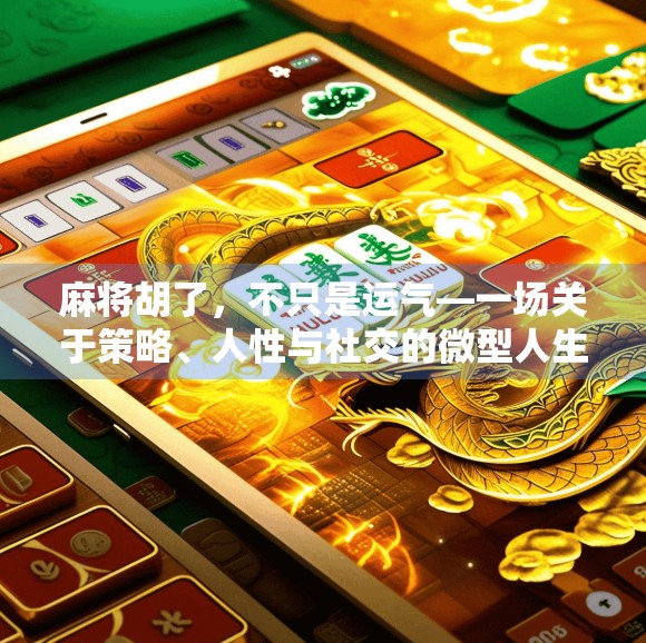 麻将胡了，不只是运气—一场关于策略、人性与社交的微型人生剧场