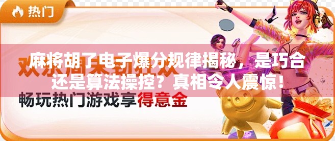 麻将胡了电子爆分规律揭秘，是巧合还是算法操控？真相令人震惊！