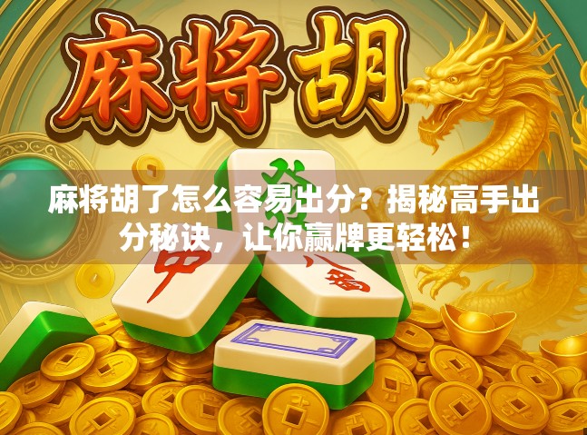 麻将胡了怎么容易出分？揭秘高手出分秘诀，让你赢牌更轻松！