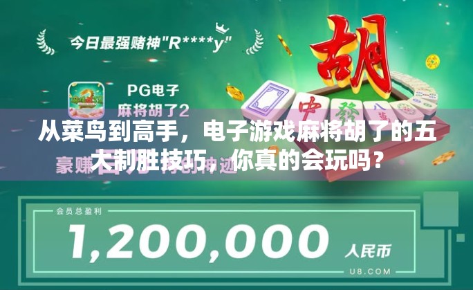 从菜鸟到高手，电子游戏麻将胡了的五大制胜技巧，你真的会玩吗？