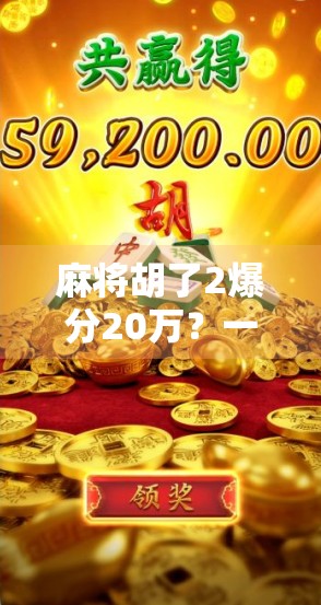 麻将胡了2爆分20万？一场虚拟赌场背后的财富神话与人性陷阱
