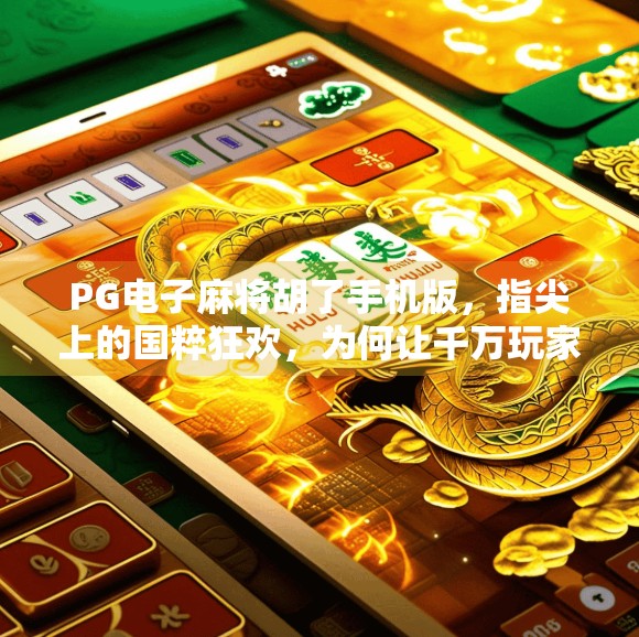 PG电子麻将胡了手机版,指尖上的国粹狂欢,为何让千万玩家欲罢不能? PG电子麻将胡了手机版,指尖上的国粹狂欢,为何让千万玩家欲罢不能?