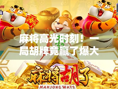 麻将高光时刻！一局胡牌竟赢了爆大奖？这波操作太秀了！